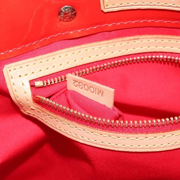 LOUIS VUITTON Monogram Vernis Reade PM Hand Bag Red Rouge M91088 LV Auth 133099 - Picture 11 of 16